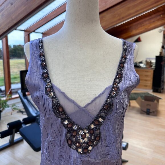 Kamarov Dress with Jacket Midi NWOT Embelished Purple - Picture 3 of 15